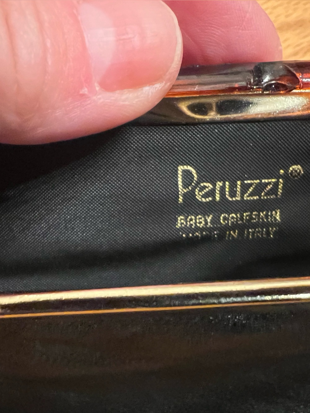 vintage Peruzzi Firenze double-frame kiss-lock lucite purse made in Italy - Picture 4 of 5